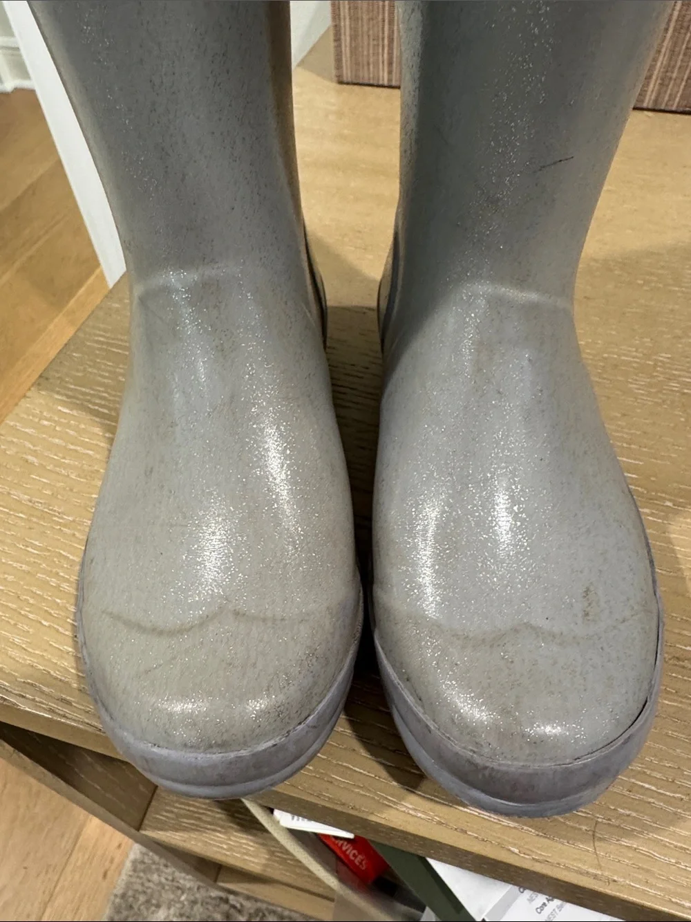 Hunter Kids Light Blue Glitter Rain Boots